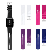 Ремешок для часов Xiaomi Huami Amazfit Bip Bit Smart Watch Band 20 мм силиконовый ремешок для часов браслет для Amazfit Bip аксессуары 2024 - купить недорого