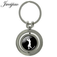 JWEIJIAO-Llavero giratorio de esgrima, Fencer, gemas de vidrio de doble cara, joyería de Soporte para Llaveros giratoria, personalizado, SP83 2024 - compra barato