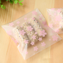 100PCS/Lot 3Sizes Lovely Pink Cherry Blossoms Cookie&Candy Bag Self-Adhesive Plastic Bags For Biscuits Snack Baking Package 2024 - buy cheap