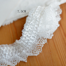 H023 hot sale White ruffle elastic lace skirt inform garment lace accessories 2024 - buy cheap