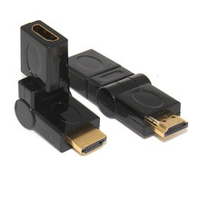 HDMI 1,4 Угловой Тип HDMI штекер-гнездо 90 180 360 градусов usb sata кабель usb переходная карта rj45 разъем dvi-d vga двойной psu 2024 - купить недорого
