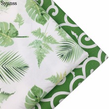 Tela de algodón con estampado de hojas grandes y verdes, tejido Tilda Tissus de retazos, para ropa de cama de bebé, textil artesanal, costura hecha a mano, edredón 2024 - compra barato