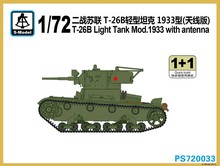 S-model-tanque de luz de T-26B soviético PS720033, modelo 1/72, con antena (1 + 1) 2024 - compra barato