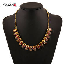 LZHLQ Vintage Gothic Skeleton Choker Statement Necklace Women Zinc Alloy Necklaces Pendants Trendy Collares Collier Jewelry 2024 - buy cheap