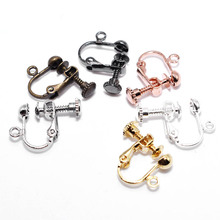 No Pierced Ear Clip Screw Earrings with Loop Hanger Connectors 4mm Ball Base DIY Earrings Jewelry Parts Accessories Findings 2024 - buy cheap