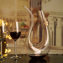 1500 ml grande decanter feito à mão vidro de cristal vinho tinto brandy champanhe copos garrafa beber família bar presente aniversário 2024 - compre barato