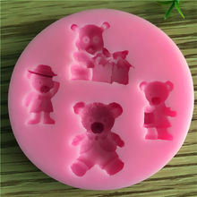3D Silicone Bear Shaped Baking Mold Fondant Cake Tool Chocolate Candy Cookies Pastry Soap Moulds D033 2024 - buy cheap