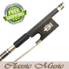 Silver Braided Carbon Fiber  Violin Bow with Phoenix Inlaid Ebony Frog(4/4), Super light,Hot Sell! 2024 - buy cheap