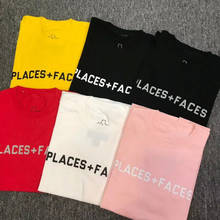 PLACES+FACES T-Shirts 1:1 Streetwear Casual Pink Red 3M Reflective Places+Faces T Shirt  White Places+Faces Comfortable T Shirt 2024 - buy cheap