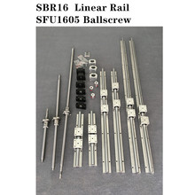 Conjunto de 6 trilhos lineares de guia, sbr16-400/450/500mm + 3 conjuntos de parafusos de esferas, 450/500/550mm + 3 conjuntos de peças bk/bf12 cnc 2024 - compre barato
