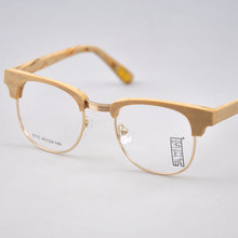 Marca de alta calidad, gafas de lujo para hombre y mujer, gafas Vintage de madera, monturas redondas para gafas, montura negra Lisa para hombre Y14 2024 - compra barato