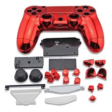 Красный Полный комплект защитный корпус кнопки покрытие чехол покрытие для PlayStation 4 DualShock 4 беспроводной геймпад PS4 V1 контроллер 2024 - купить недорого