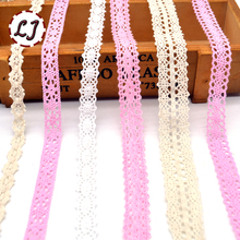 Hot new arrived 5yd/lot pink beige white lace fabric ribbon cotton lace trim sewing material for home garment accessories DIY 2024 - buy cheap