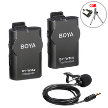 BOYA-Sistema de micrófono inalámbrico Lavalier, accesorio para cámara Canon, Nikon, Sony, Panasonic, DSLR, videocámara, iphone, teléfono inteligente android, BY-WM4 2024 - compra barato