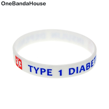 OBH-pulsera de silicona para diabéticos, 50 Uds., tipo 1, para adultos, tamaño blanco 2024 - compra barato