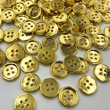 50/100pcs Gold Plastic Buttons 12mm Sewing Craft 4 Holes PT174 2024 - buy cheap