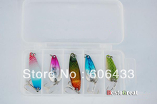 5PCS  Fish lures lure spoons Trebles Hook rich colorful Spinner baits 7g 2024 - buy cheap