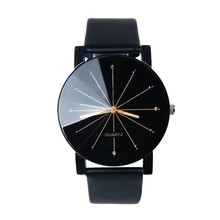 Мужские кварцевые часы с круглым циферблатом, на кожаном ремешке 2024 - купить недорого
