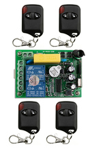 Interruptor de Control remoto inalámbrico, transmisor de ojo de gato, AC220V 10A 2CH 315MHz/433MHZ RF, teleswitch 4 *, 1 * receptor, gran oferta 2024 - compra barato