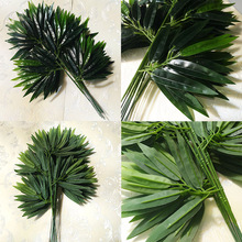 Folhas falsas de bambu para decoração de casa, plantas verdes artificiais de alta qualidade, 1 peça 2024 - compre barato