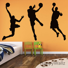 3d Basketball Player Wall Sticker Basketball Wall Decal Removable Wall Decoration DIY Vinyl Wall Art S11 2024 - buy cheap