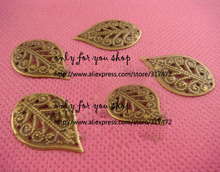 Free ship!! 16*28mm antique bronze  sparrow feathered shape sheet metal pendant - filigree stamping spacer  for jewelry making 2024 - buy cheap