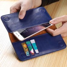 Для iPhone XS MAX XR 8 Plus для Samsung Galaxy S9/S8 Plus Note 9/8 подлинный кожаный кошелек FLOVEME пакет кошелек сумка чехол 2024 - купить недорого