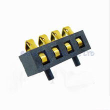 10 pçs/lote 4P-2.54PH-5.5H 4PIN conector da bateria suporte da bateria banhado a ouro com a coluna para instrumentos médicos 2024 - compre barato