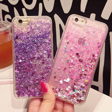 For iPhone 6 6S Plus 7 8 5 5S Case Glitter Liquid Quicksand Transparent PC Soft TPU Cover Case For iPhone 6 X 11 Pro XR XS MAX 2024 - buy cheap