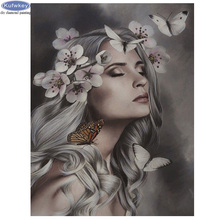 DIY Diamond Painting Full square round Diamond Embroidery Butterfly beauty Cross Stitch Rhinestone pictures mosaic sticker 2024 - buy cheap