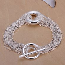 H029 joias fashion de prata 925 joia pulseira banhada a prata bracelete de web pulseira/zhikltzs 2024 - compre barato