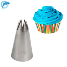 LINSBAYWU-boquilla de acero inoxidable #1M para boquilla de glaseado, boquilla para crema, herramientas para tortas de pastelería, 1 unidad 2024 - compra barato