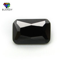 Factory Price 5A 4*6~13*18mm Octangle Shape CZ Stone Black Color Cubic Zirconia Synthetic Gems For Jewelry 2024 - buy cheap