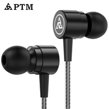 Original PTM In-ear Earphone Zinc alloy Headset Bass Sound Earbuds Sport Earphones with Mic for phone Xiaomi iPhone Samsung 2024 - buy cheap