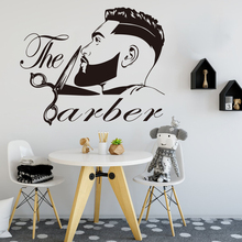 Pegatina de vinilo para Barbería para hombre, calcomanía para pared y ventana, corte de pelo, barbería, a la moda 2024 - compra barato