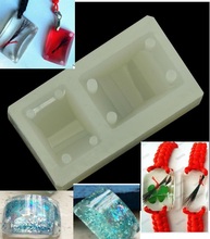 Rectangle Cabochon Silicon 4 Holes Mold Mould Epoxy Resin Jewelry Pendant Bracelet Making resin molds for jewelry 2024 - buy cheap