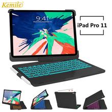 Keyboard Case for iPad Pro 11 inch 2019,7 Colors Backlit Wireless Keyboard Smart 360 Rotate Stand Cover For iPad Pro 11 funda 2024 - buy cheap