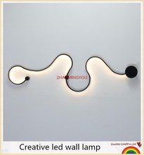 Wall Lamp Personalized wall lamp led bedroom modern creative Nordic living room designer light rail corridor decorative light 2024 - buy cheap