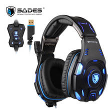 SADES Knight Pro BONGIOVI Audio Gaming Headset USB Professional Headphones Noise-Cancelling 2024 - buy cheap