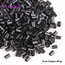Micro anillos de cobre de forma ovalada, 1000 Uds./botella, 3,0x2,0x3,8mm, Micro cuentas de cobre rectas, sin campana, para pelo de punta de ventilador 2024 - compra barato