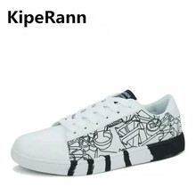 KipeRann-Zapatos Deportivos informales para hombre, zapatillas de lona con estampado para estudiantes coreanos, tenis, para correr, primavera 2018 2024 - compra barato