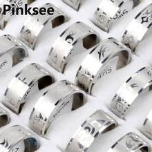 12pcs Mixed Silver Color Tone stainless steel ring Hot Mens rings Bulk Unisex Jewelry Fashion Wholesale Free Ship 2024 - buy cheap