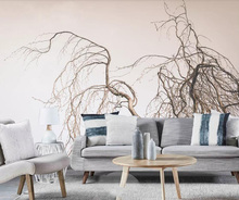 Custom 3D mural wallpaper artistic conception modern simple tree living room background wall decoration painting 2024 - buy cheap