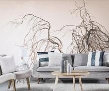 Papel tapiz mural 3D personalizado, diseño artístico, árbol simple moderno, decoración de pared de fondo para sala de estar, pintura 2024 - compra barato