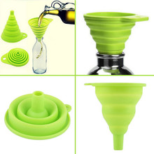 High Quality 1pc New Mini Silicone Gel Foldable Collapsible Style Funnel Hopper Kitchen cooking tools 2024 - buy cheap