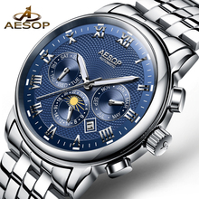 AESOP Men Watch Automatic Mechanical Men Wrist Wristwatch Stainless Steel Male Clock Calendar Relogio Masculino Famous Brand 51 2024 - buy cheap