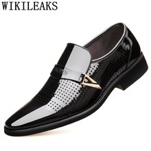 Sapatos sociais masculinos para casamento, calçados clássicos clássicos marrom para escritório, elegante conjunto de calçados para homens 2024 - compre barato
