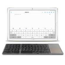 Twice folding wireless Bluetooth Keyboard For Huawei MatePad Pro 10.8 matepad 10.4 MateBook E 12"inc Tablet TouchPad keypad case 2024 - buy cheap