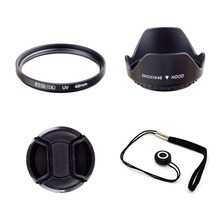 Tapa de lente de garantía 100% + capucha + filtro UV + regalo para 49mm Panasonic DMC GF3 G3 14- 42mm FZ100 FZ40 FZ45 2024 - compra barato