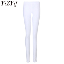 Yizyif calças femininas sexy, de verão, virilha aberta, de aparência molhada, transparente, calças lápis, elásticas, justas, calças 2024 - compre barato